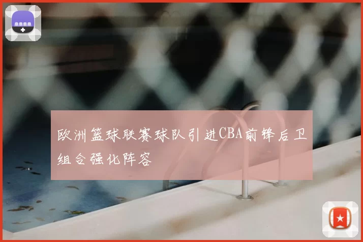 欧洲篮球联赛球队引进CBA前锋后卫组合强化阵容